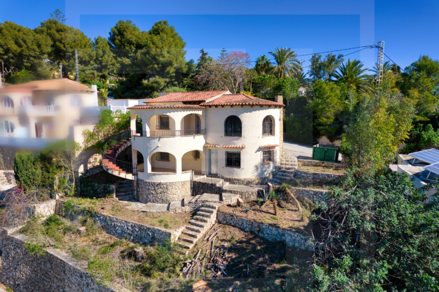 Villa mediterránea con vistas abiertas al mar en Montemar, Benissa