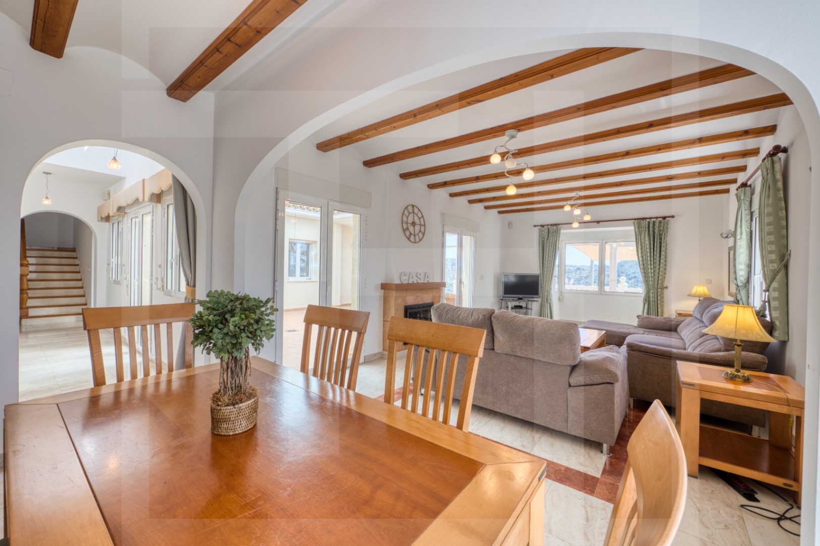 Villa for sale in La Sella with views of the sea, golf, and Montgó.