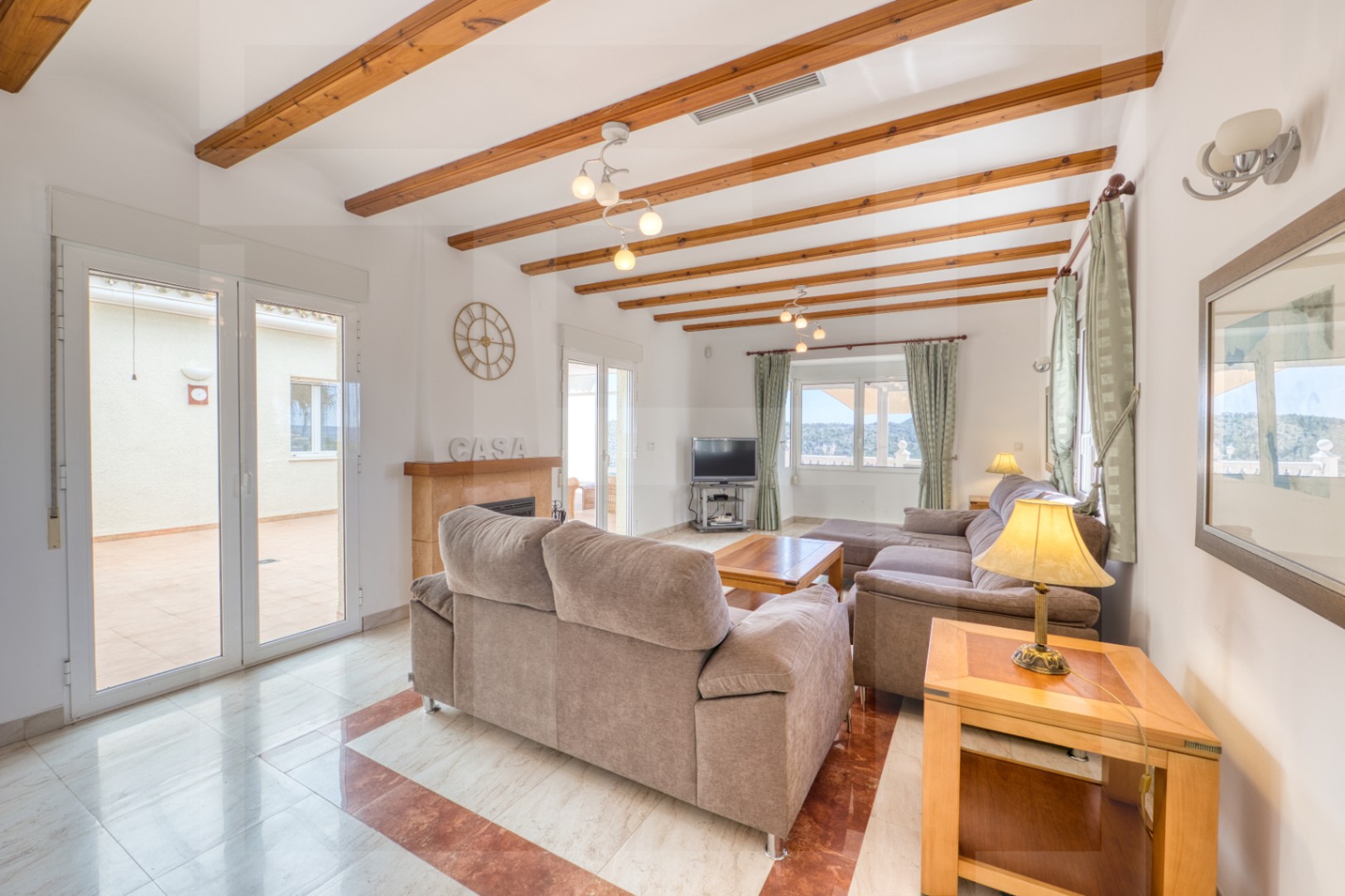 Villa for sale in La Sella with views of the sea, golf, and Montgó.