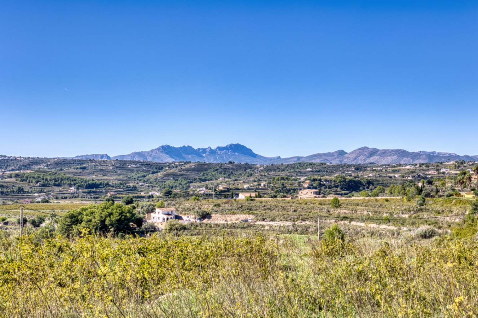 Terreno en el campo en venta en Moraira con vistas al mar