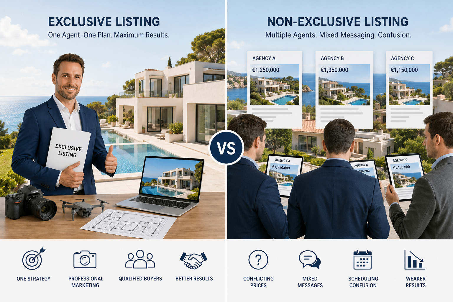 Exclusive vs Non-Exclusive Listings in Benissa: Which Is Better When Selling Your Property?