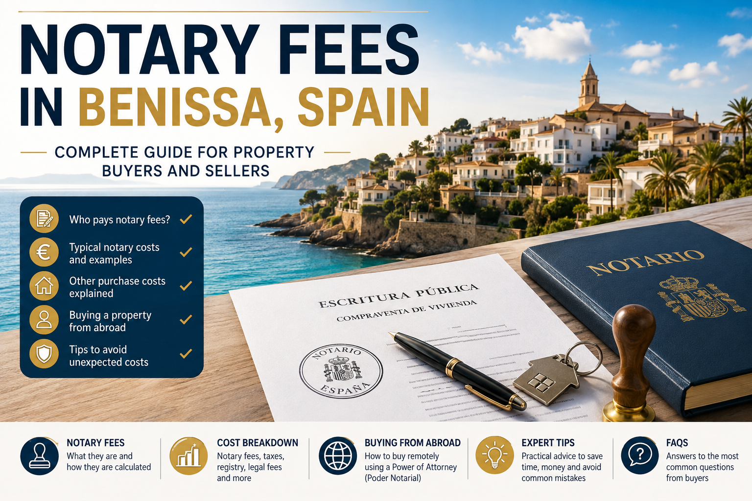 Notarkosten in Benissa (Spanien): Der vollständige Leitfaden für Immobilienkäufer und Verkäufer