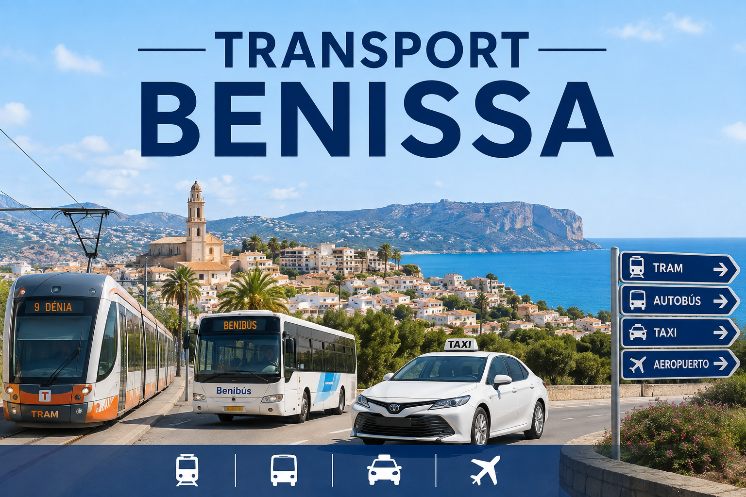 Transports à Benissa : bus, taxi, train, voiture et déplacements